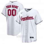 Camiseta Beisbol Hombre Cleveland Guardians Replica Personalizada Blanco