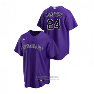 Camiseta Beisbol Hombre Colorado Rockies Ryan Mcmahon Replica Alterno Violeta