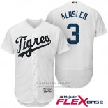Camiseta Beisbol Hombre Detroit Tigers 3 Lan Klnsler Blanco Hispanic Heritage Flex Base Jugador