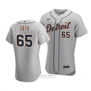 Camiseta Beisbol Hombre Detroit Tigers Gregory Soto Autentico Road Gris