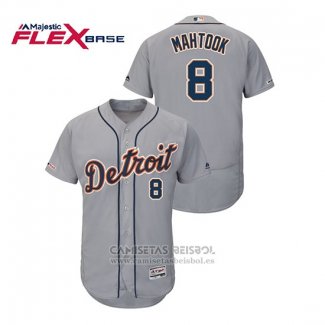 Camiseta Beisbol Hombre Detroit Tigers Mikie Mahtook Flex Base Gris