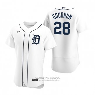 Camiseta Beisbol Hombre Detroit Tigers Niko Goodrum Autentico 2020 Primera Blanco