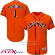 Camiseta Beisbol Hombre Houston Astros Carlos Correa Autentico Collection Flex Base Naranja