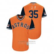Camiseta Beisbol Hombre Houston Astros Justin Verlander 2018 LLWS Players Weekend J V Orange