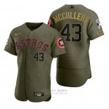Camiseta Beisbol Hombre Houston Astros Lance Mccullers Camuflaje Digital Verde 2021 Salute To Service