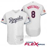 Camiseta Beisbol Hombre Kansas City Royals 2017 Estrellas y Rayas Mike Moustakas Blanco Flex Base