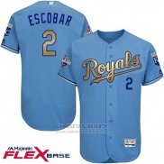 Camiseta Beisbol Hombre Kansas City Royals Alcides Escobar Campeones Flex Base