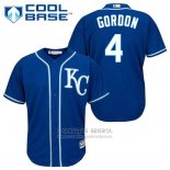 Camiseta Beisbol Hombre Kansas City Royals Alex Gordon 4 Azul Alterno Cool Base