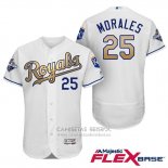 Camiseta Beisbol Hombre Kansas City Royals Campeones 25 Kendrys Morales Flex Base Oro