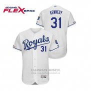 Camiseta Beisbol Hombre Kansas City Royals Ian Kennedy Flex Base Blanco