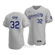 Camiseta Beisbol Hombre Kansas City Royals Jesse Hahn Autentico Road Gris