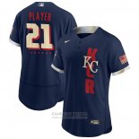 Camiseta Beisbol Hombre Kansas City Royals Personalizada 2021 All Star Autentico Azul