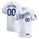 Camiseta Beisbol Hombre Kansas City Royals Primera Elite Personalizada Blanco