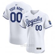 Camiseta Beisbol Hombre Kansas City Royals Primera Elite Personalizada Blanco