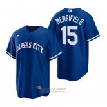 Camiseta Beisbol Hombre Kansas City Royals Whit Merrifield Alterno Replica Azul