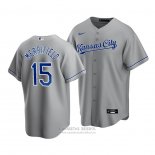 Camiseta Beisbol Hombre Kansas City Royals Whit Merrifield Replica Cool Base Road Gris