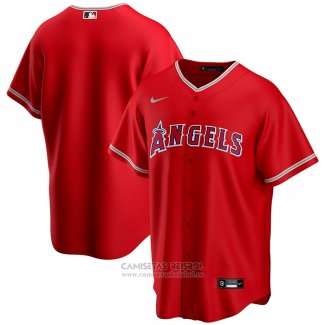 Camiseta Beisbol Hombre Los Angeles Angels Alterno Replica Rojo