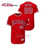 Camiseta Beisbol Hombre Los Angeles Angels Andrew Heaney 150th Aniversario Patch Flex Base Rojo