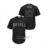 Camiseta Beisbol Hombre Los Angeles Angels Mike Trout 2019 Players Weekend Kiiiiid Replica Negro