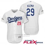 Camiseta Beisbol Hombre Los Angeles Dodgers 2017 Postemporada Scott Kazmir Blanco Flex Base