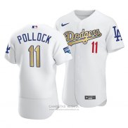 Camiseta Beisbol Hombre Los Angeles Dodgers A.j. Pollock Cooperstown Collection Legend Azul