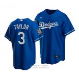 Camiseta Beisbol Hombre Los Angeles Dodgers Chris Taylor 2020 Replica Alterno Azul