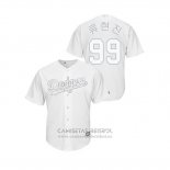 Camiseta Beisbol Hombre Los Angeles Dodgers Hyun Jin Ryu 2019 Players Weekend Replica Blanco