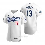 Camiseta Beisbol Hombre Los Angeles Dodgers Max Muncy Autentico 2020 Primera Blanco