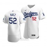 Camiseta Beisbol Hombre Los Angeles Dodgers Pedro Baez 2020 Autentico Primera Blanco