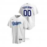Camiseta Beisbol Hombre Los Angeles Dodgers Personalizada Replica Primera Blanco