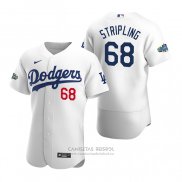 Camiseta Beisbol Hombre Los Angeles Dodgers Ross Stripling Autentico 2020 Primera Blanco