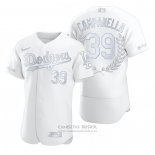 Camiseta Beisbol Hombre Los Angeles Dodgers Roy Campanella Awards Collection Retirement Blanco