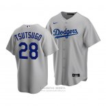 Camiseta Beisbol Hombre Los Angeles Dodgers Yoshitomo Tsutsugo Replica Gris2