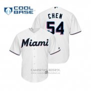 Camiseta Beisbol Hombre Miami Marlins Wei Yin Chen Cool Base Primera 2019 Blanco
