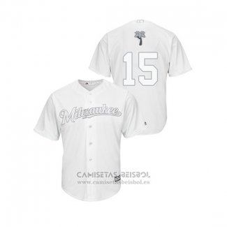 Camiseta Beisbol Hombre Milwaukee Brewers Drew Pomeranz 2019 Players Weekend Replica Blanco