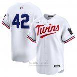 Camiseta Beisbol Hombre Minnesota Twins 2024 Jackie Robinson Day Primera Limited Blanco
