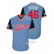 Camiseta Beisbol Hombre Minnesota Twins Bobby Wilson 2018 LLWS Players Weekend Beedub Azul