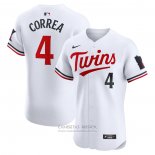 Camiseta Beisbol Hombre Minnesota Twins Carlos Correa Primera Elite Blanco