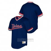 Camiseta Beisbol Hombre Minnesota Twins Cooperstown Collection Mesh Wordmark V-Neck Azul