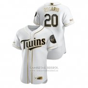 Camiseta Beisbol Hombre Minnesota Twins Eddie Rosario Golden Edition Autentico Blanco