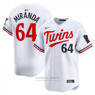 Camiseta Beisbol Hombre Minnesota Twins Jose Miranda Primera Limited Blanco