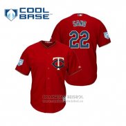 Camiseta Beisbol Hombre Minnesota Twins Miguel Sano Cool Base Entrenamiento de Primavera 2019 Rojo