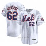 Camiseta Beisbol Hombre New York Mets Jose Quintana Primera Limited Blanco Camiseta Beisbol Hombre New York Mets Jose Quintana Primera Limited Blanco