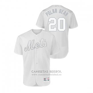 Camiseta Beisbol Hombre New York Mets Pete Alonso 2019 Players Weekend Autentico Blanco