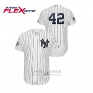 Camiseta Beisbol Hombre New York Yankees 2019 Jackie Robinson Day Flex Base Blanco