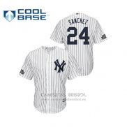 Camiseta Beisbol Hombre New York Yankees Gary Sanchez 2019 Cool Base Blanco