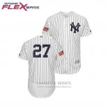Camiseta Beisbol Hombre New York Yankees Giancarlo Stanton 2018 Stars & Stripes Flex Base Blanco