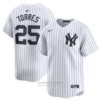 Camiseta Beisbol Hombre New York Yankees Gleyber Torres Primera Limited Blanco