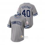 Camiseta Beisbol Hombre New York Yankees Luis Severino Cooperstown Collection Gris