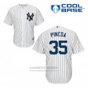 Camiseta Beisbol Hombre New York Yankees Michael Pineda 35 Blanco Primera Cool Base
